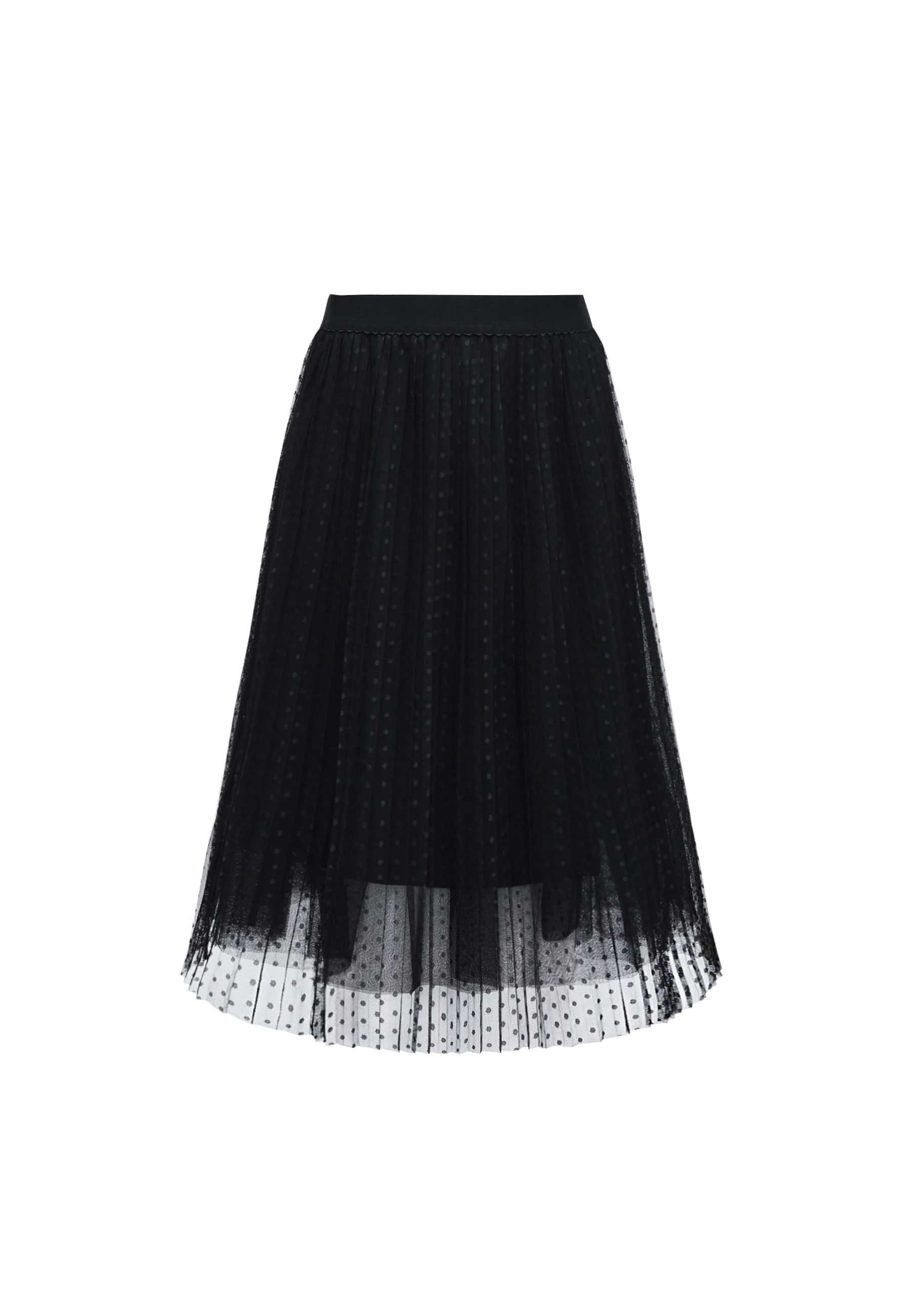 BLACK TULLE SKIRT WITH PEAS