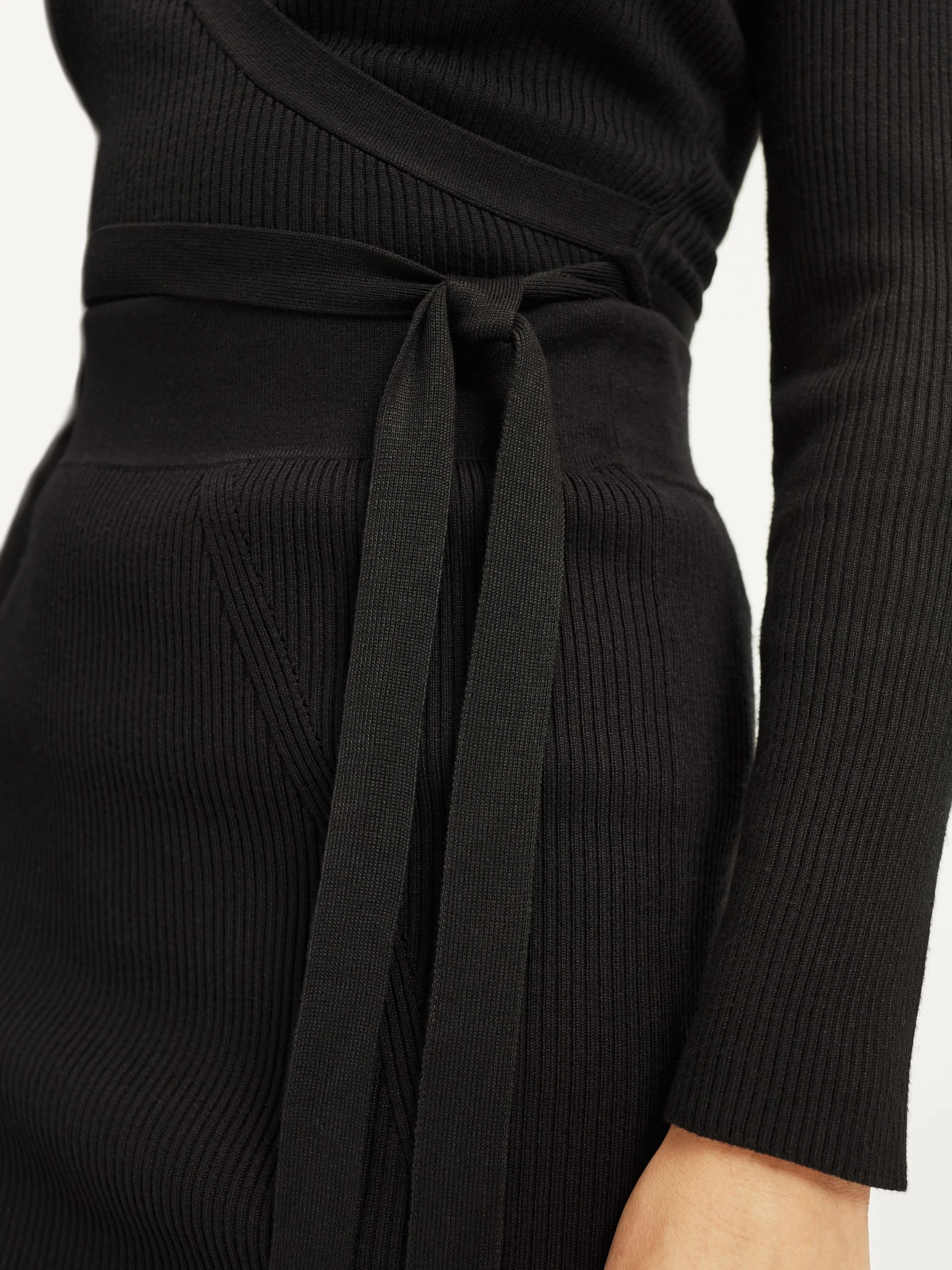 Black soft knit skirt