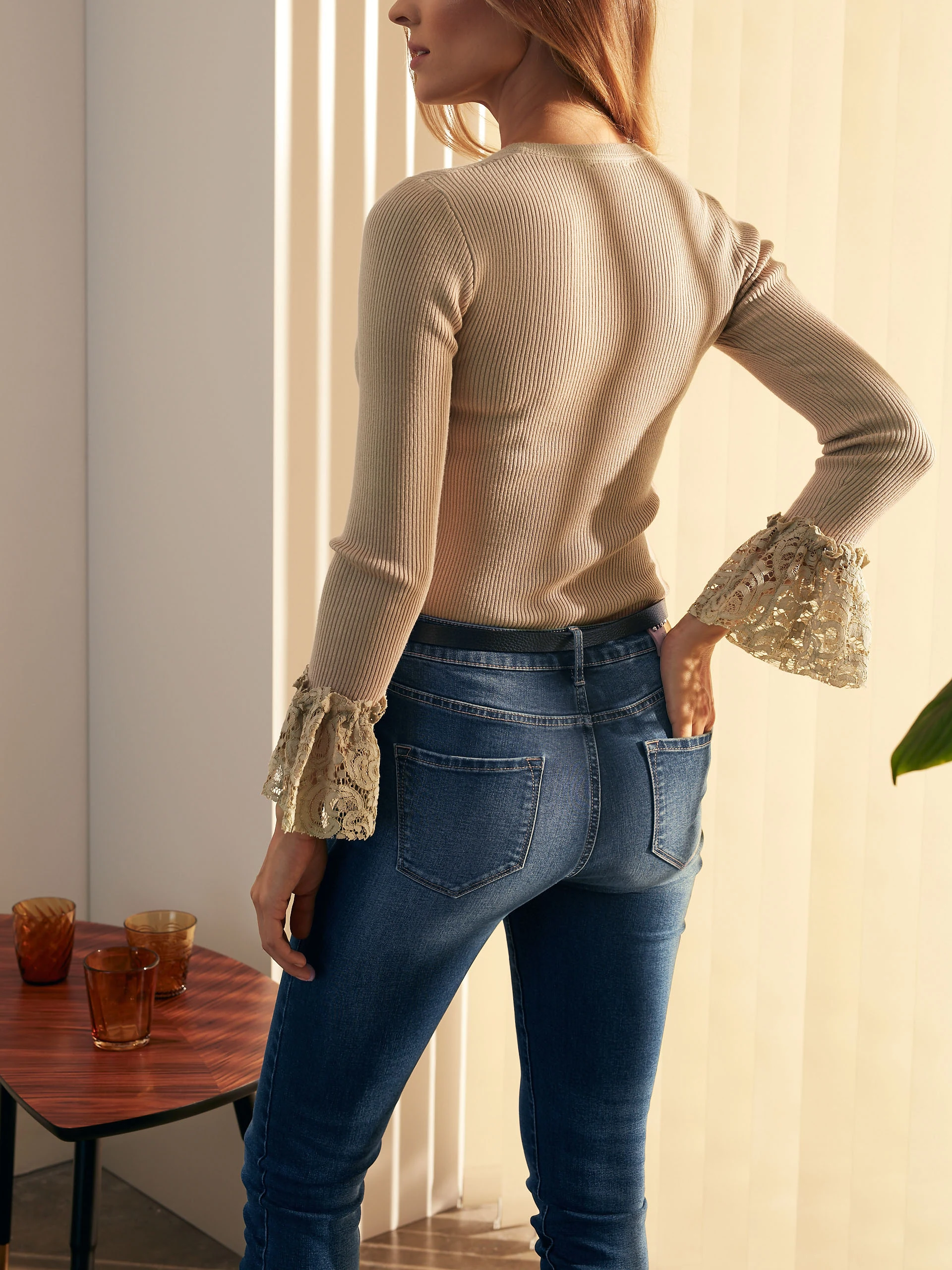SWEATER WITH FLARED SLEEVES