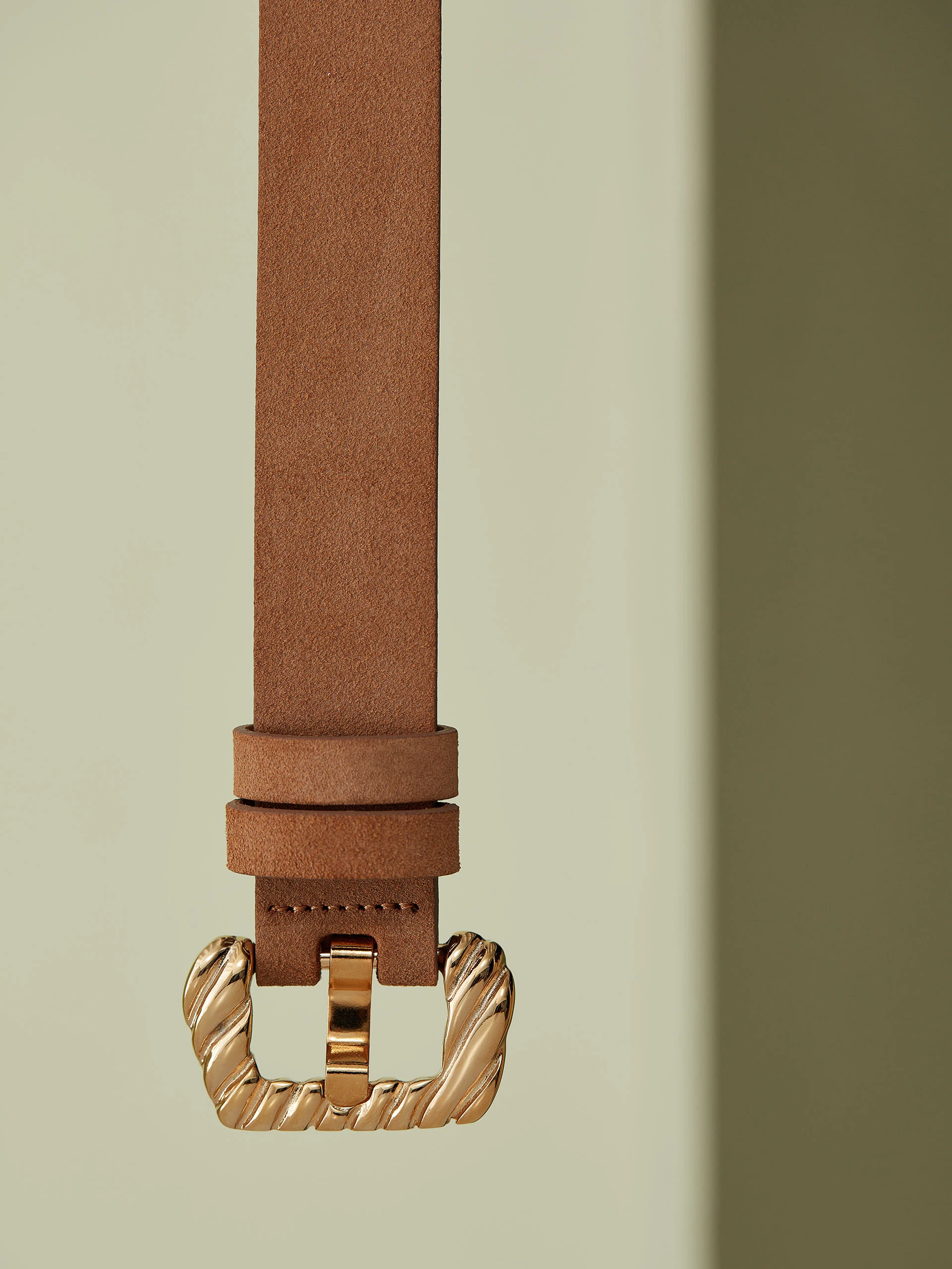 SUEDE BELT WITH BUCKLE