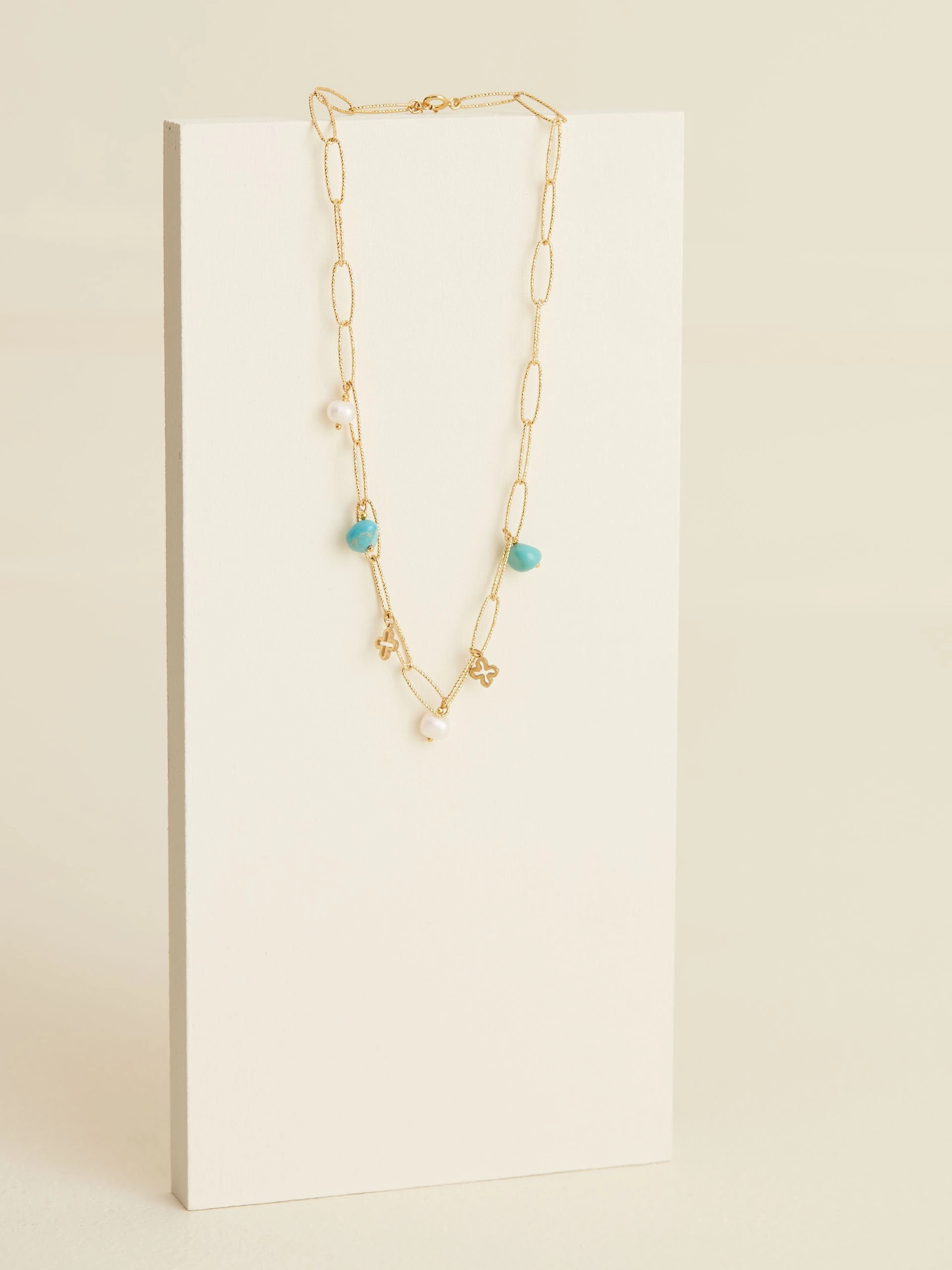 GOLD PLATED CHARMS NECKLACE