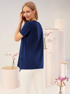 BLOUSE WITH OPENWORK TRIM