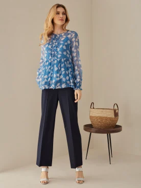 ETHEREAL BLOUSE WITH BOW AT THE BACK