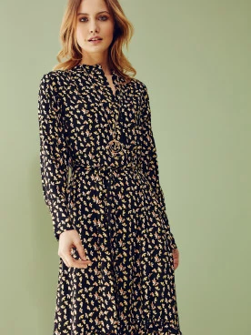 MAXI DRESS WITH RUFFLE AT BOTTOM