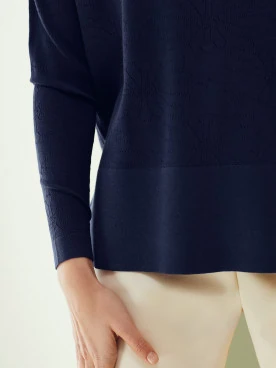 SWEATER WITH LOWERED SHOULDER LINE