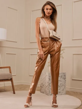 BEIGE MATCHING BLOUSE