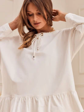 WHITE LONG SLEEVE BLOUSE