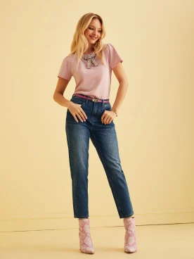PINK BLOUSE WITH BOW