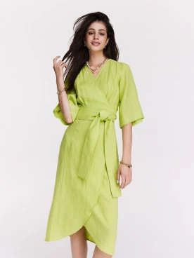 Lime green kimono cut dress