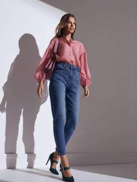PINK SEMI-TRANSPARENT BLOUSE