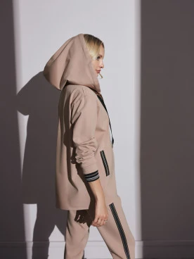 Beige hooded sweatshirt