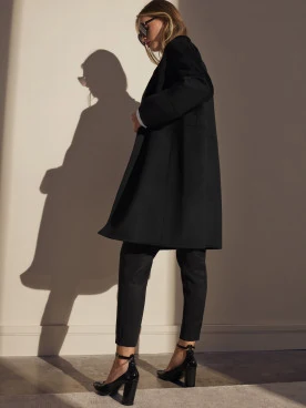 BLACK DOUBLE FACE COAT