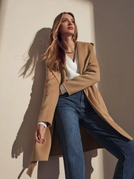 WOOLEN COAT WITH HOOD