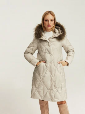 Beige down coat