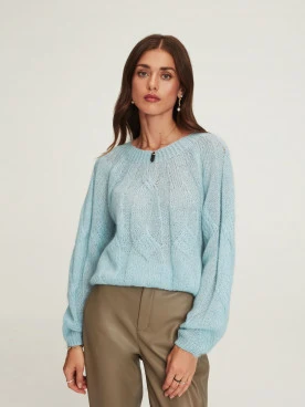 Blue mohair sweater