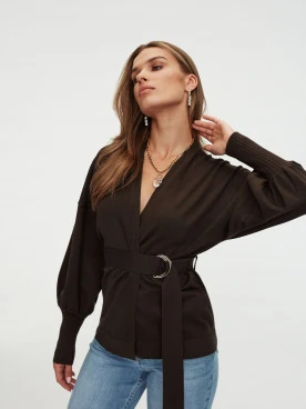 Dark brown cardigan