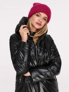 Mohair beanie with high welt