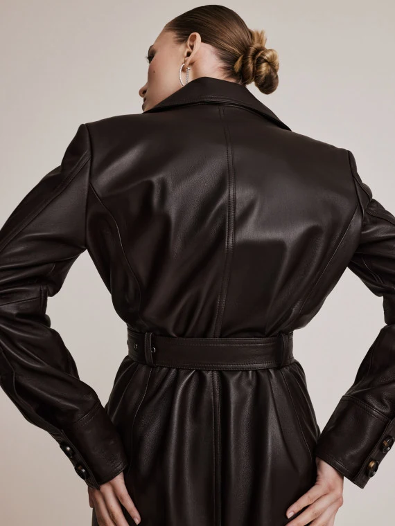 Elegant leather coat