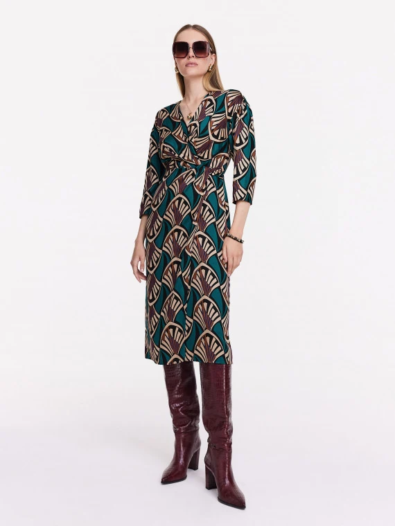 Patterned envelope dress