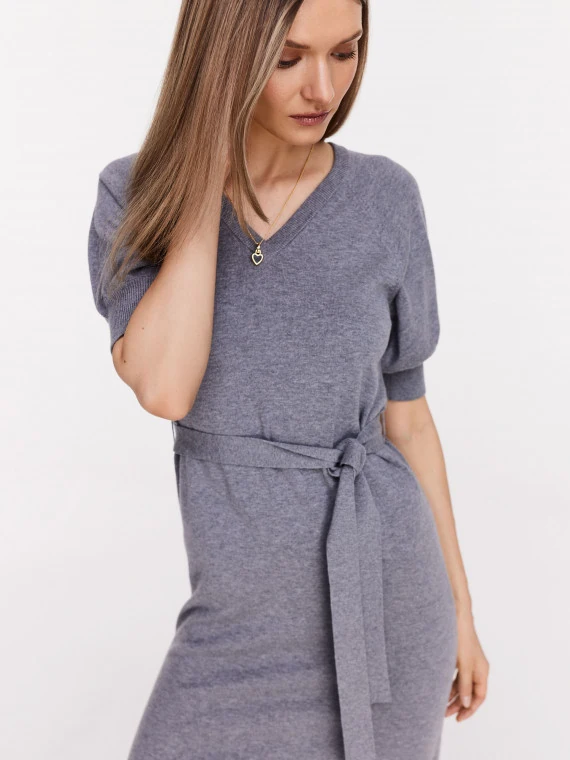 Sweater dress with wool blend