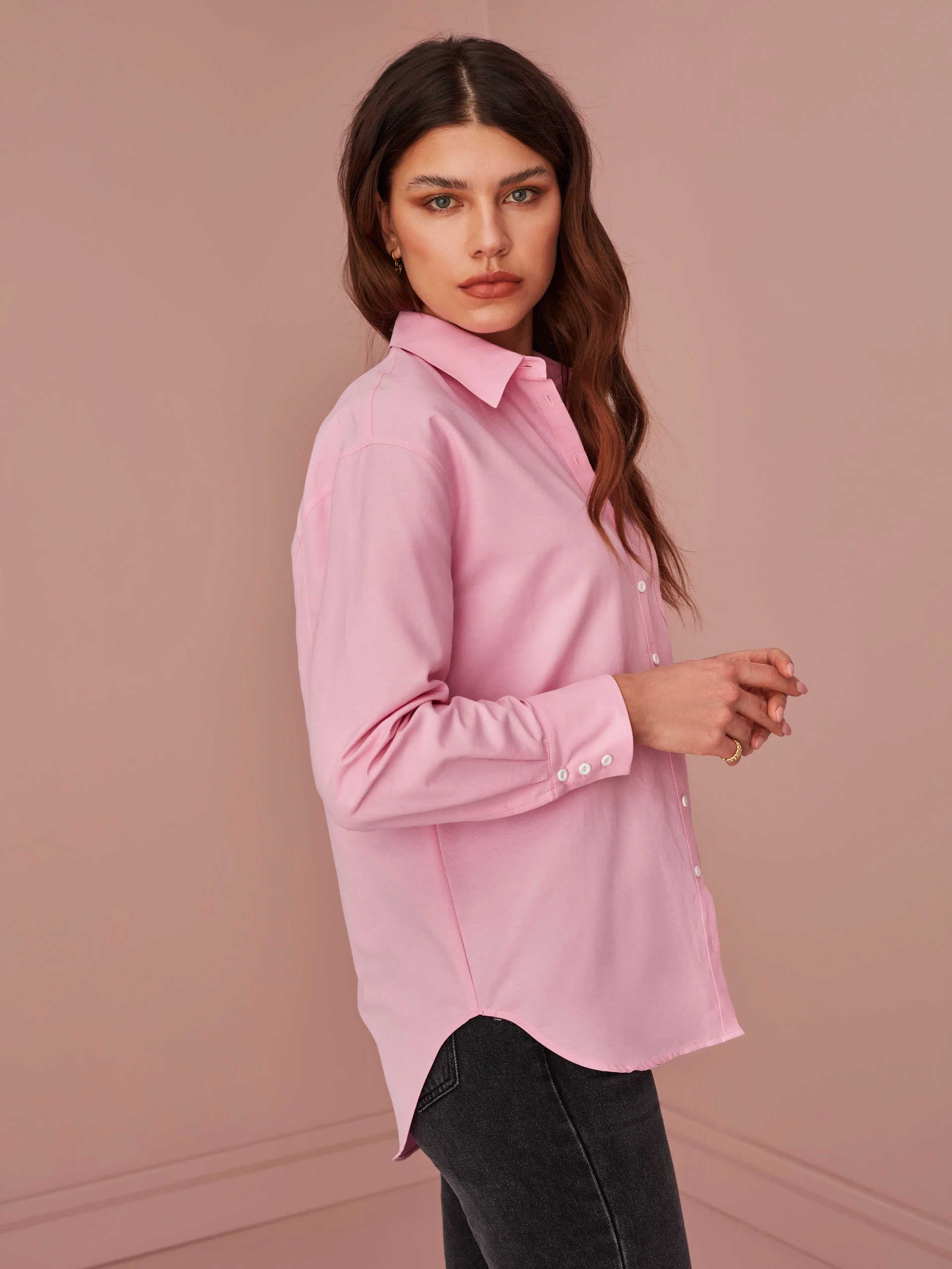 PINK SHIRT WITH COLLAR