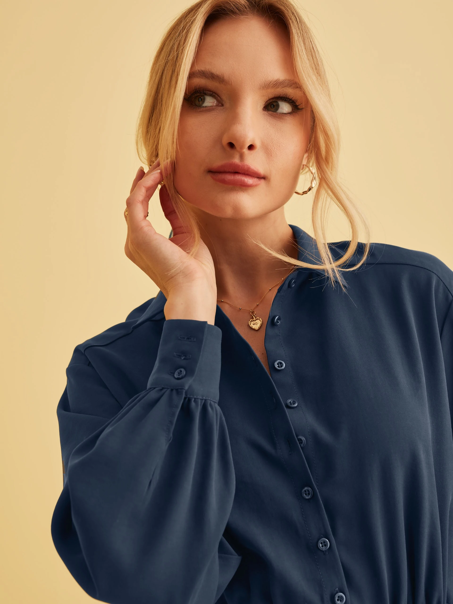 SHORT NAVY SHIRT DRESS
