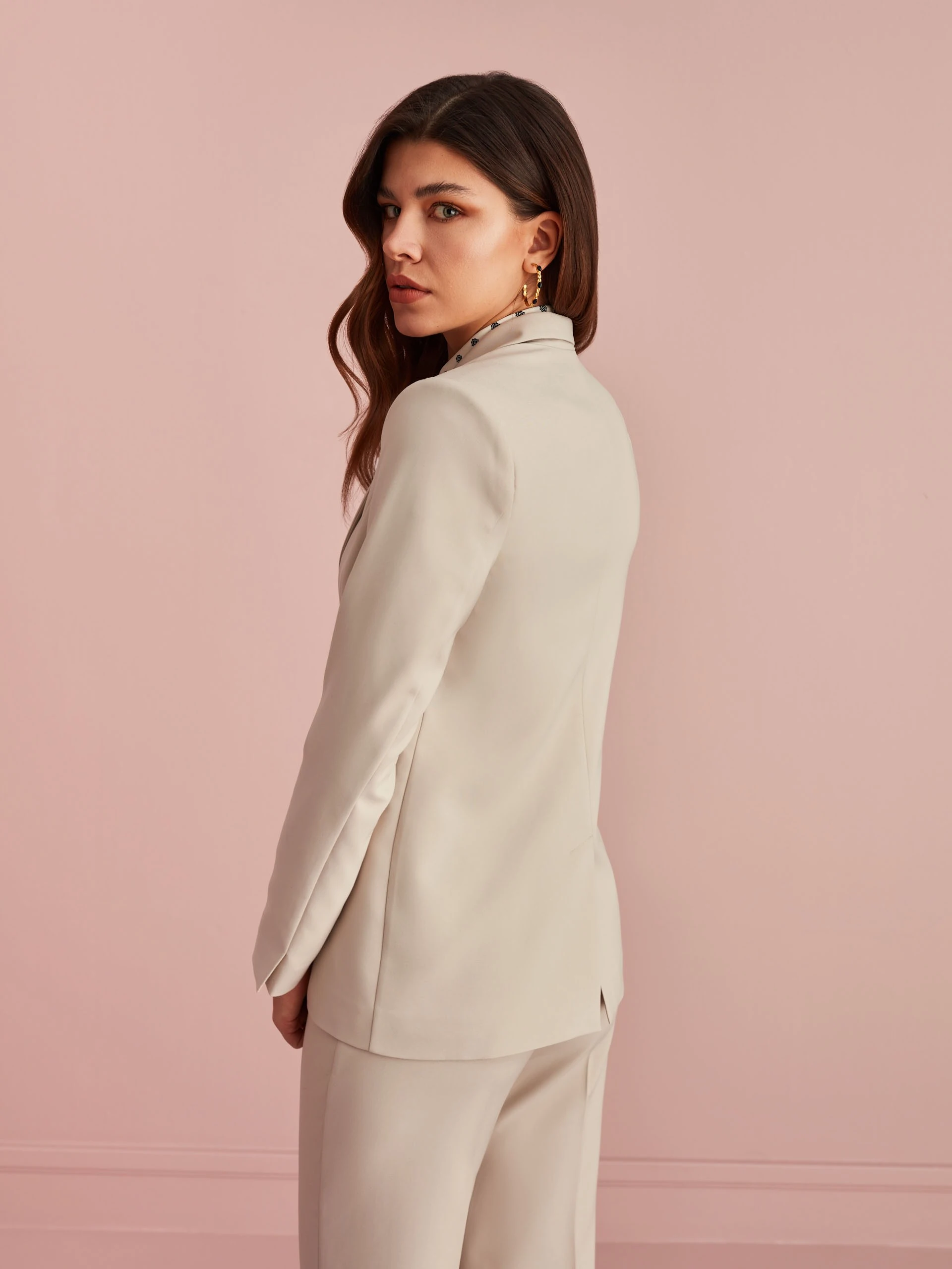 BEIGE PANTS WITH WIDE LEG
