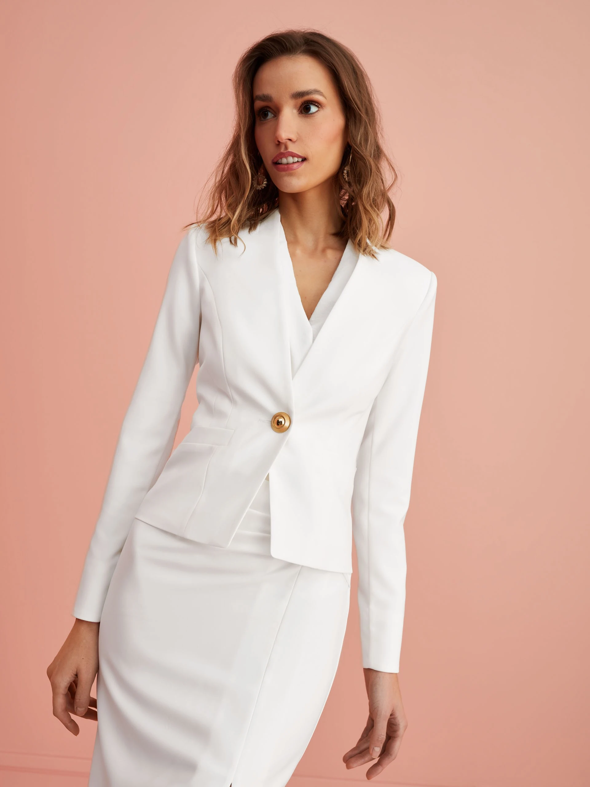 WHITE MIDI SKIRT