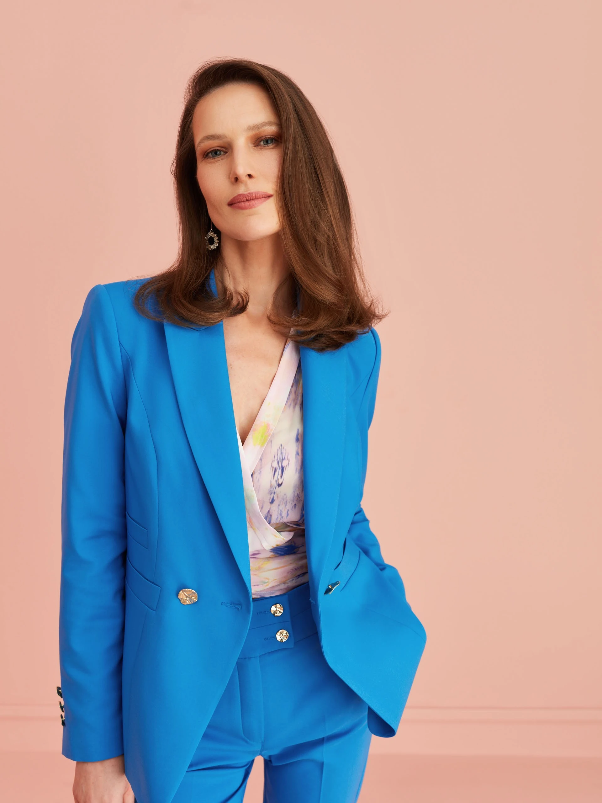 BLUE DOUBLE-BREASTED JACKET