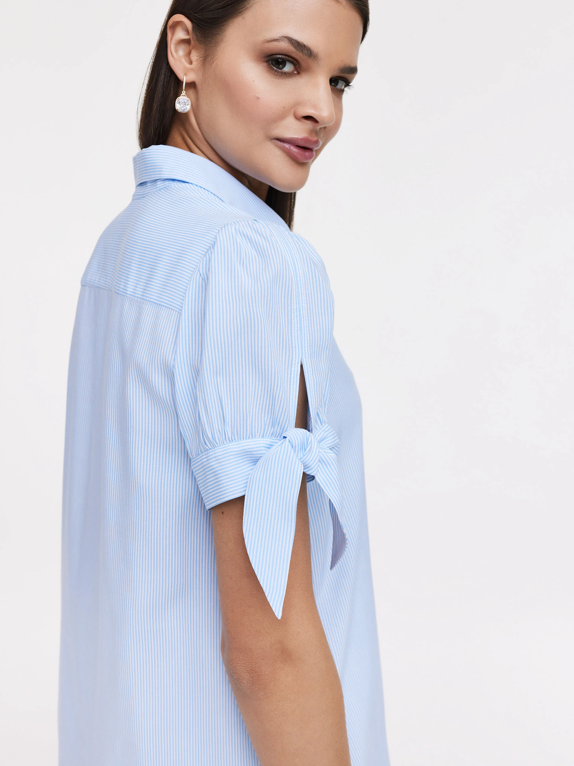 Blue viscose shirt