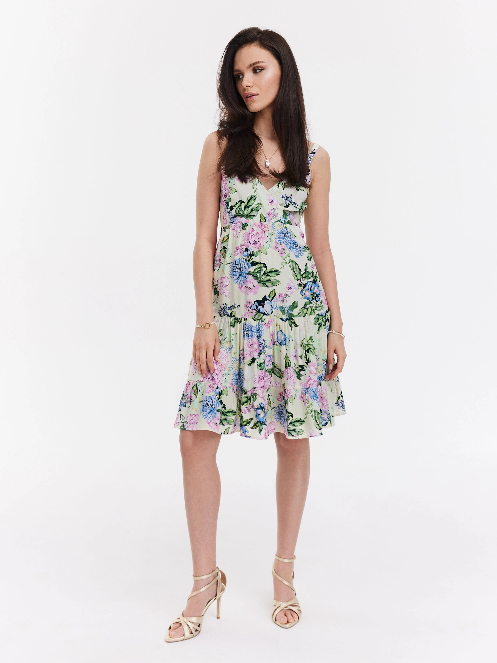 Cream floral dress