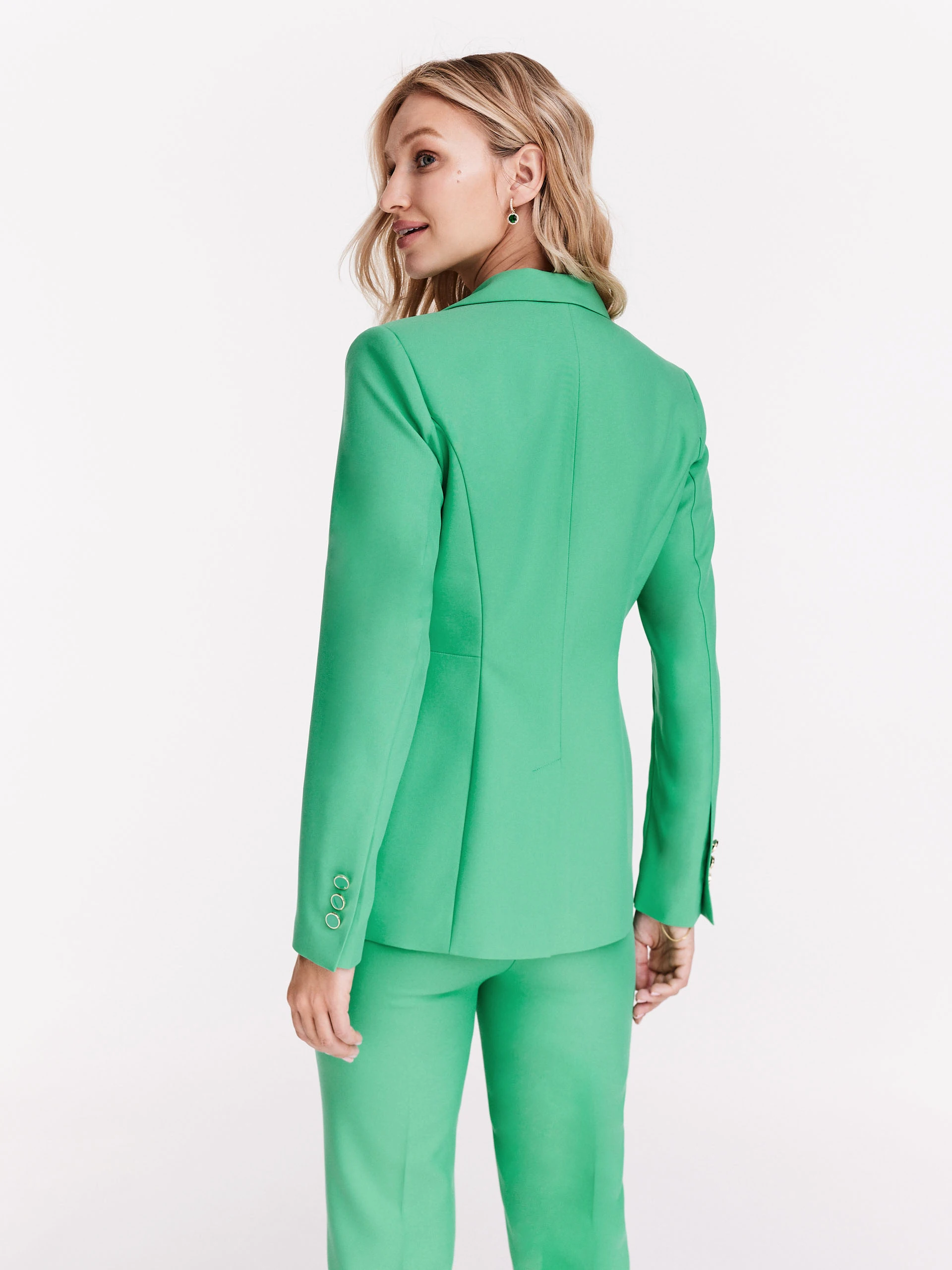 Green high-waisted pants
