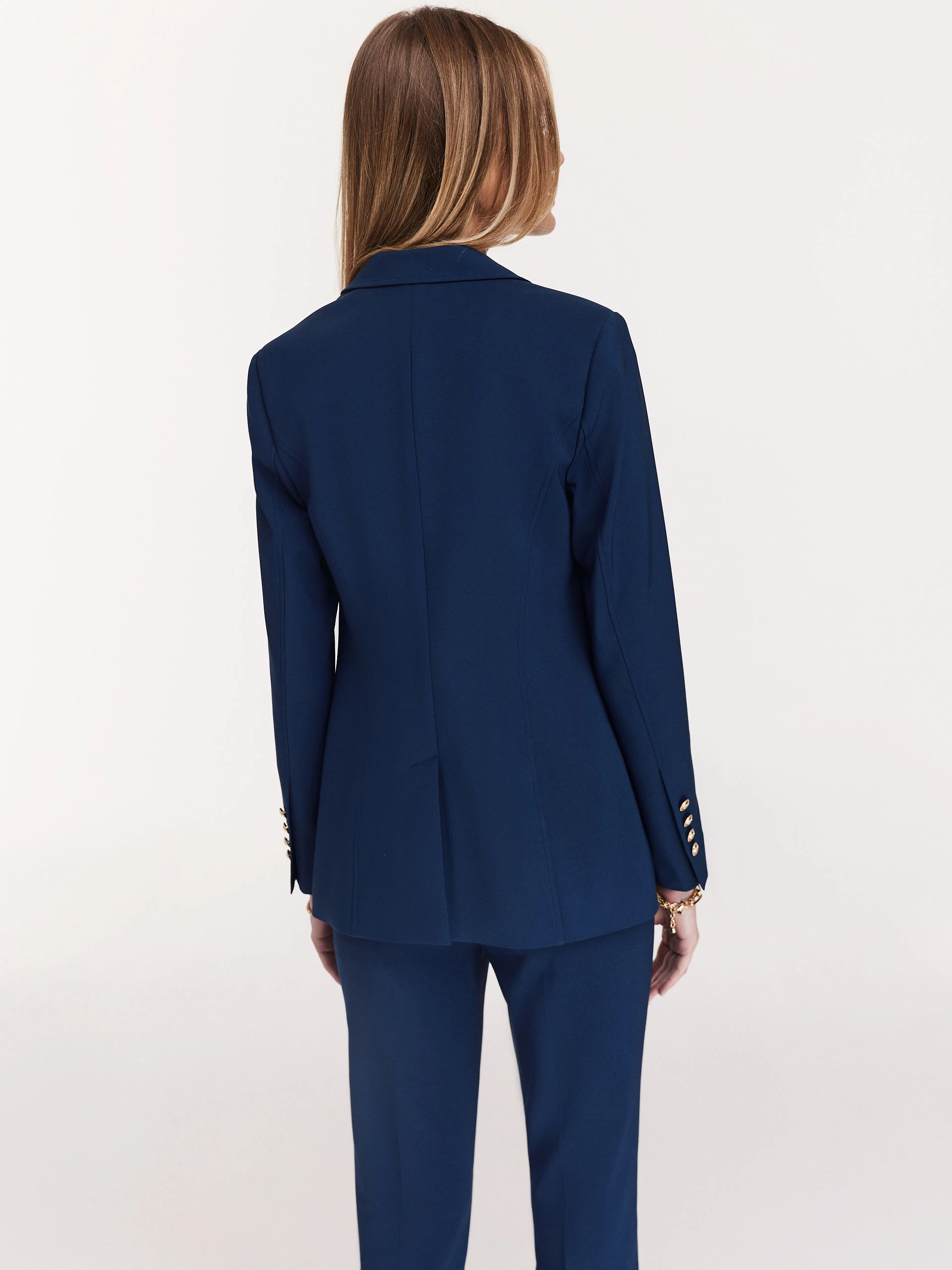 Navy blue high-waisted cigarillos