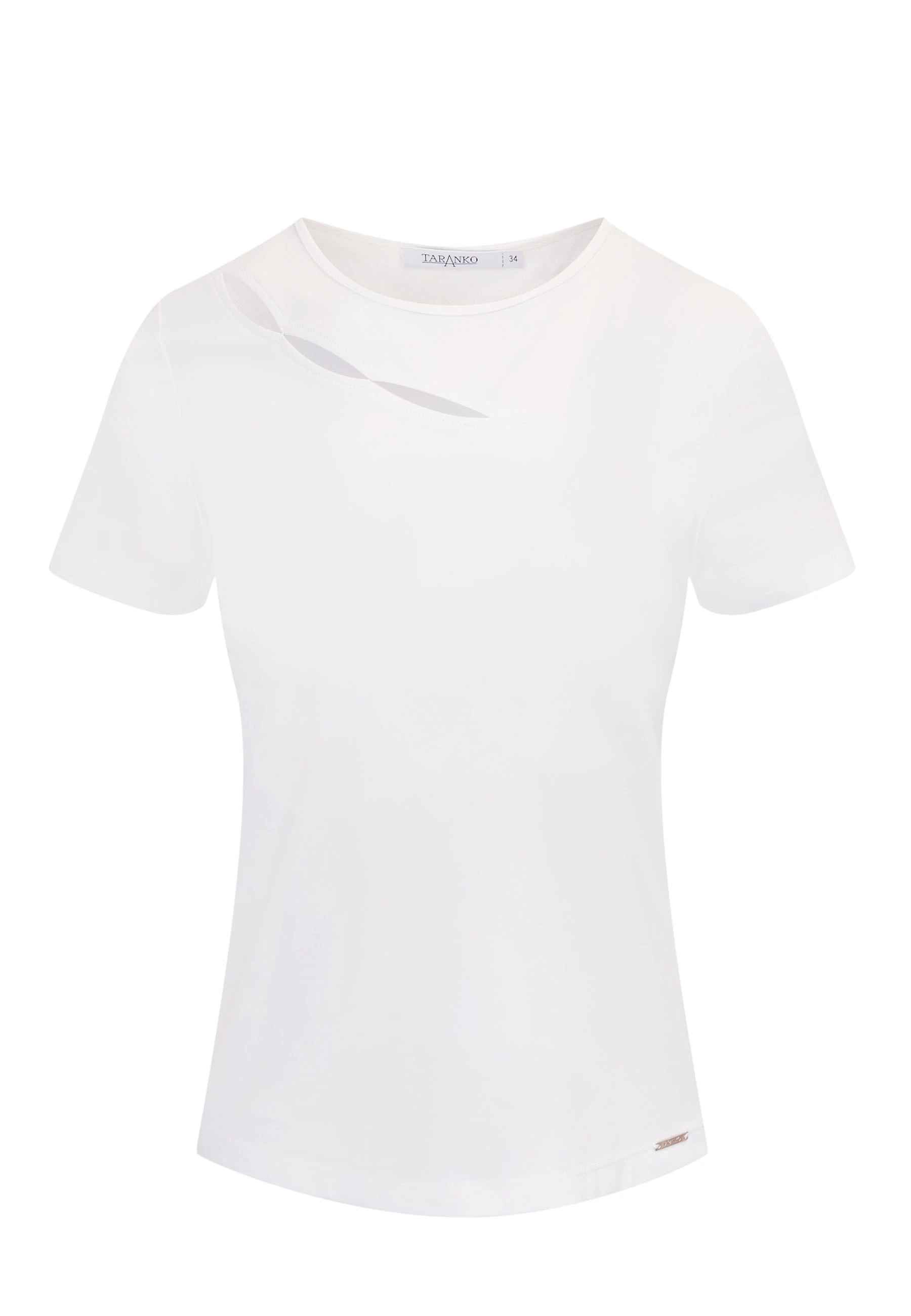 White blouse with elegant slit