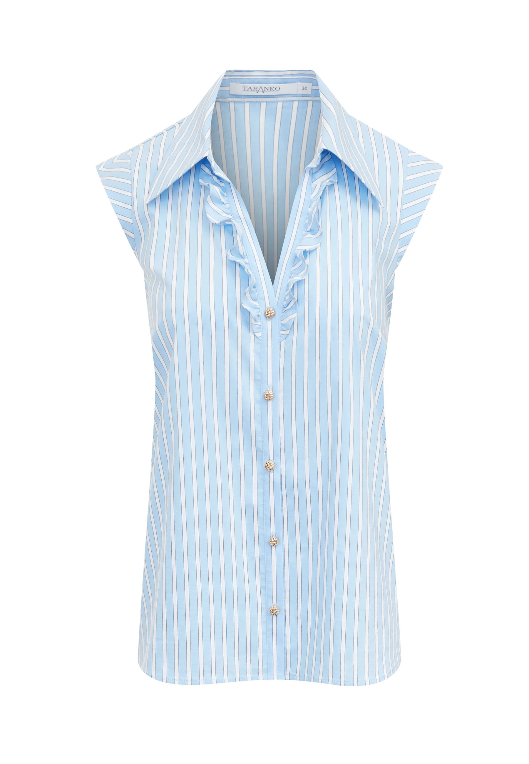Sleeveless button-down blouse