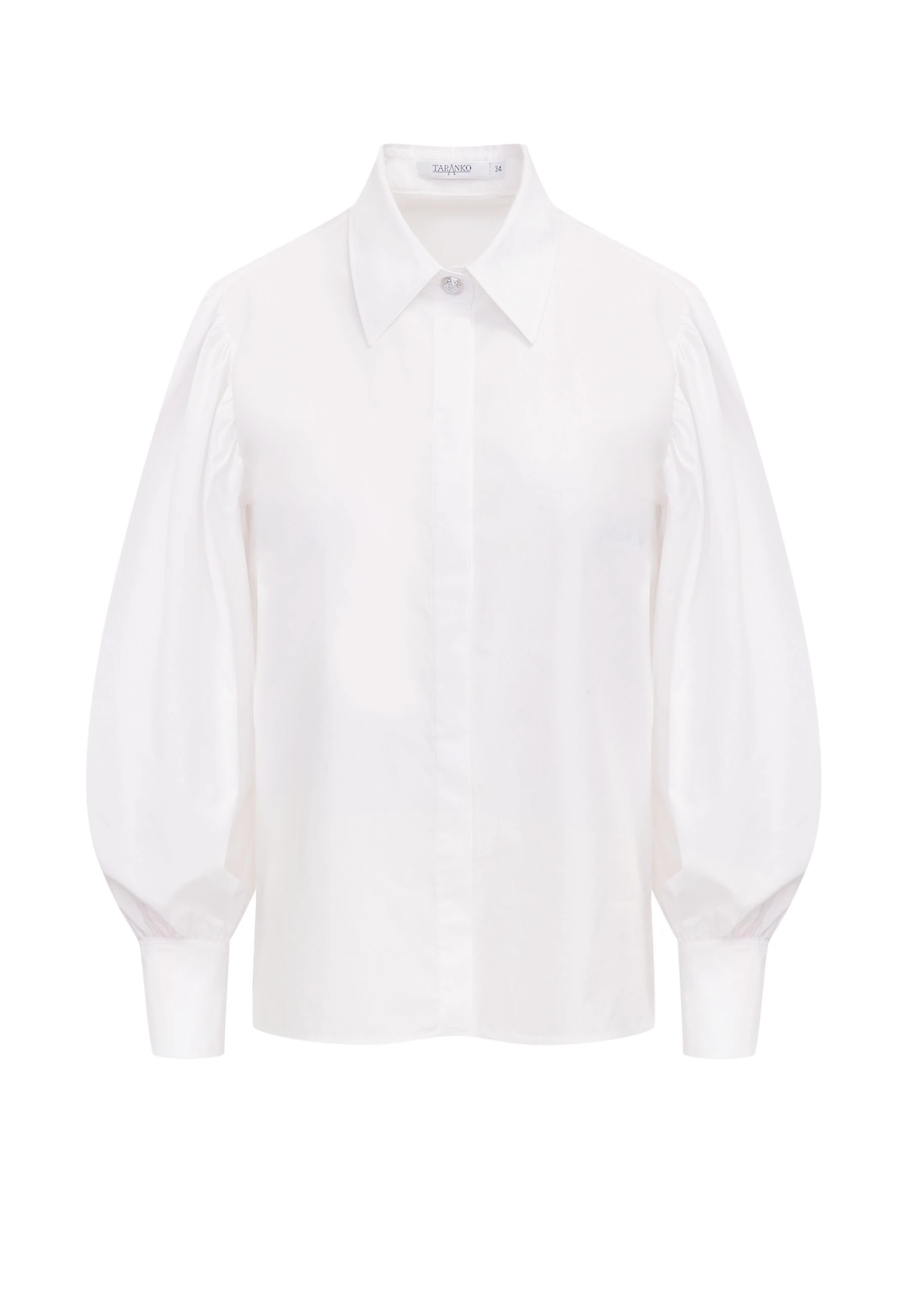 Elegant white shirt with buff sleeves