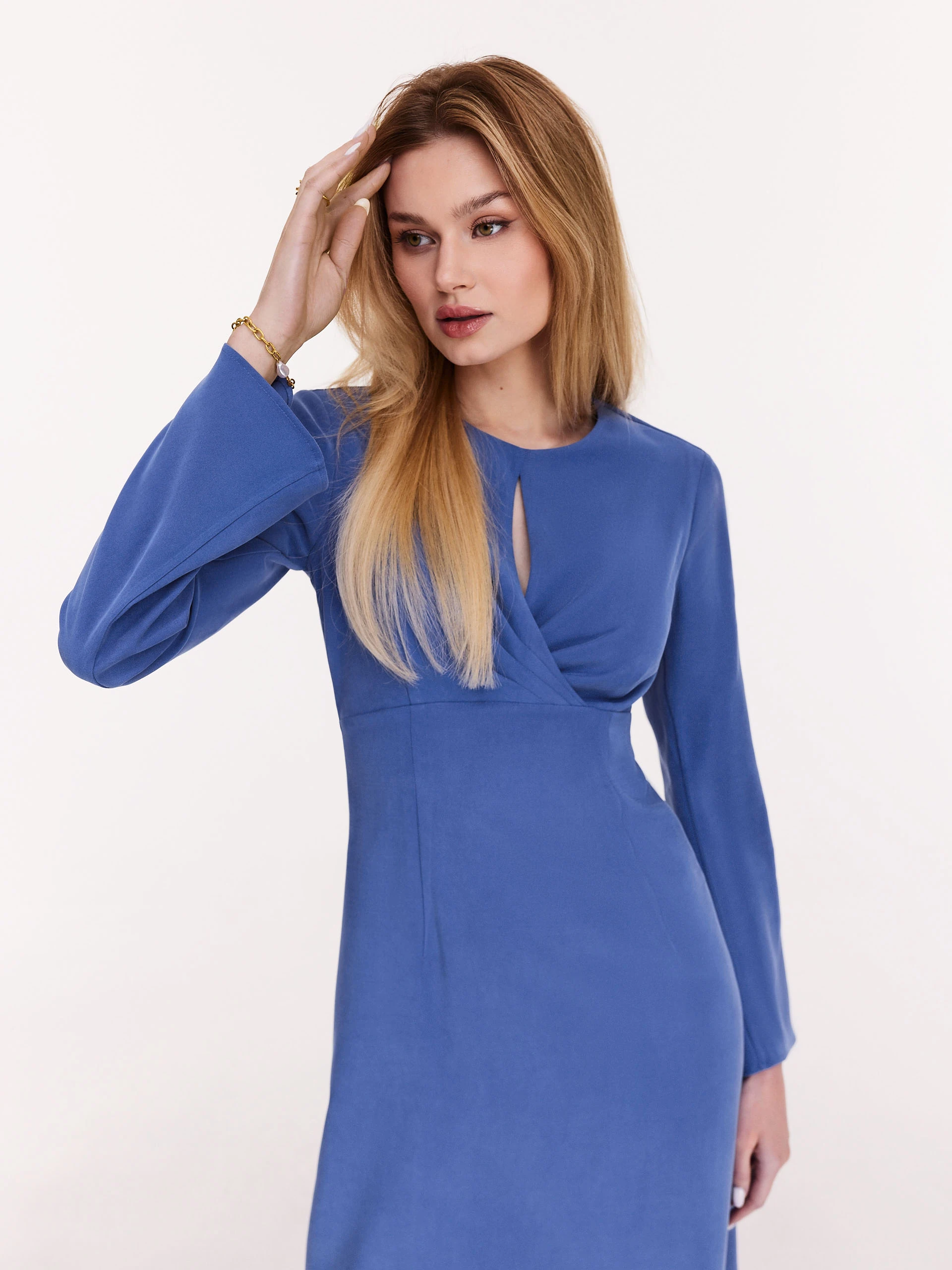 Cornflower long sleeve dress