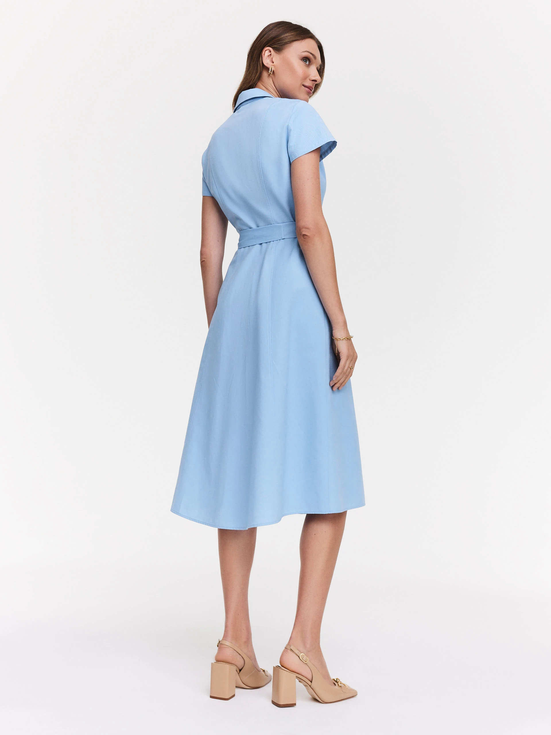 Blue cotton dress