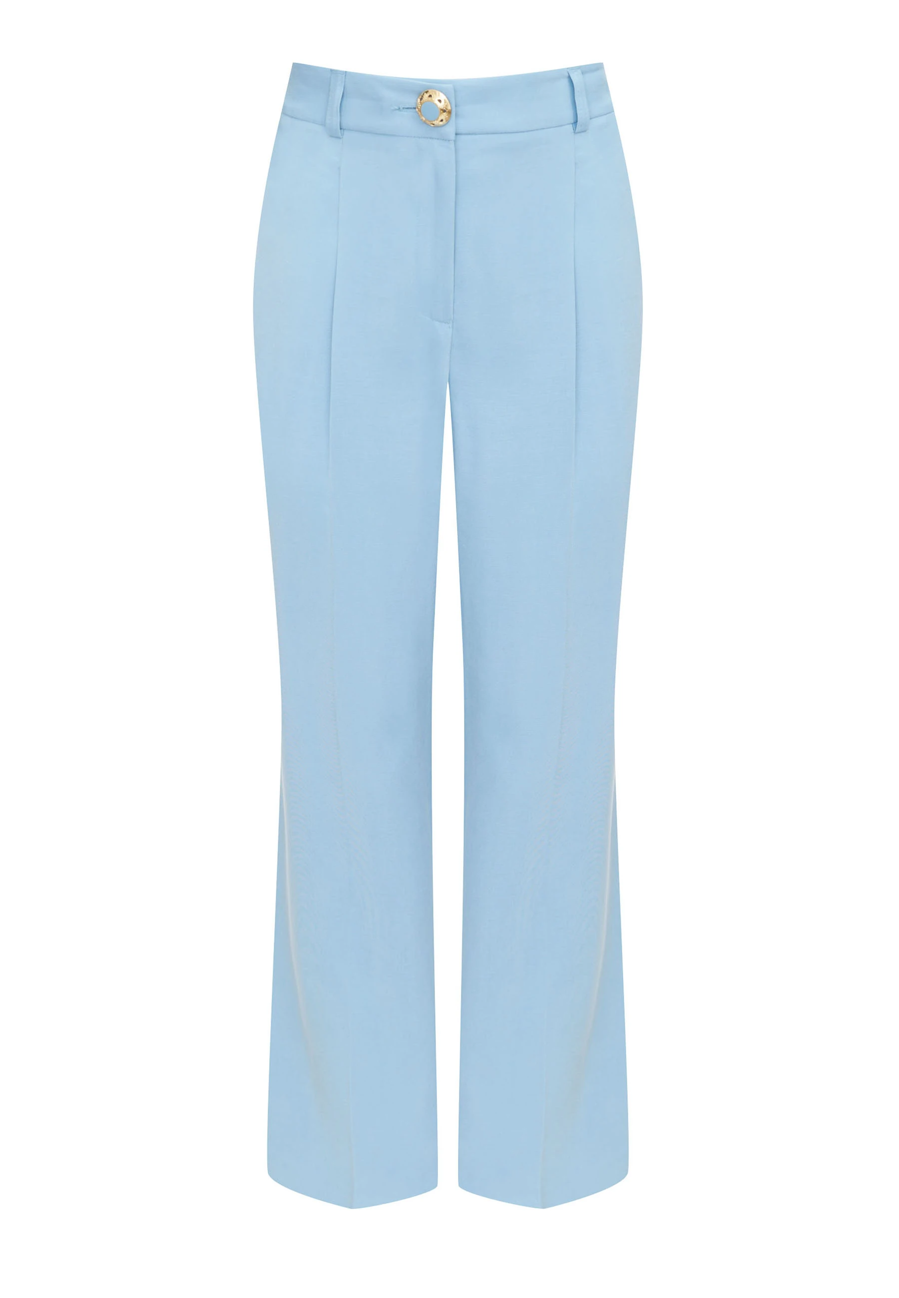 Long blue viscose pants