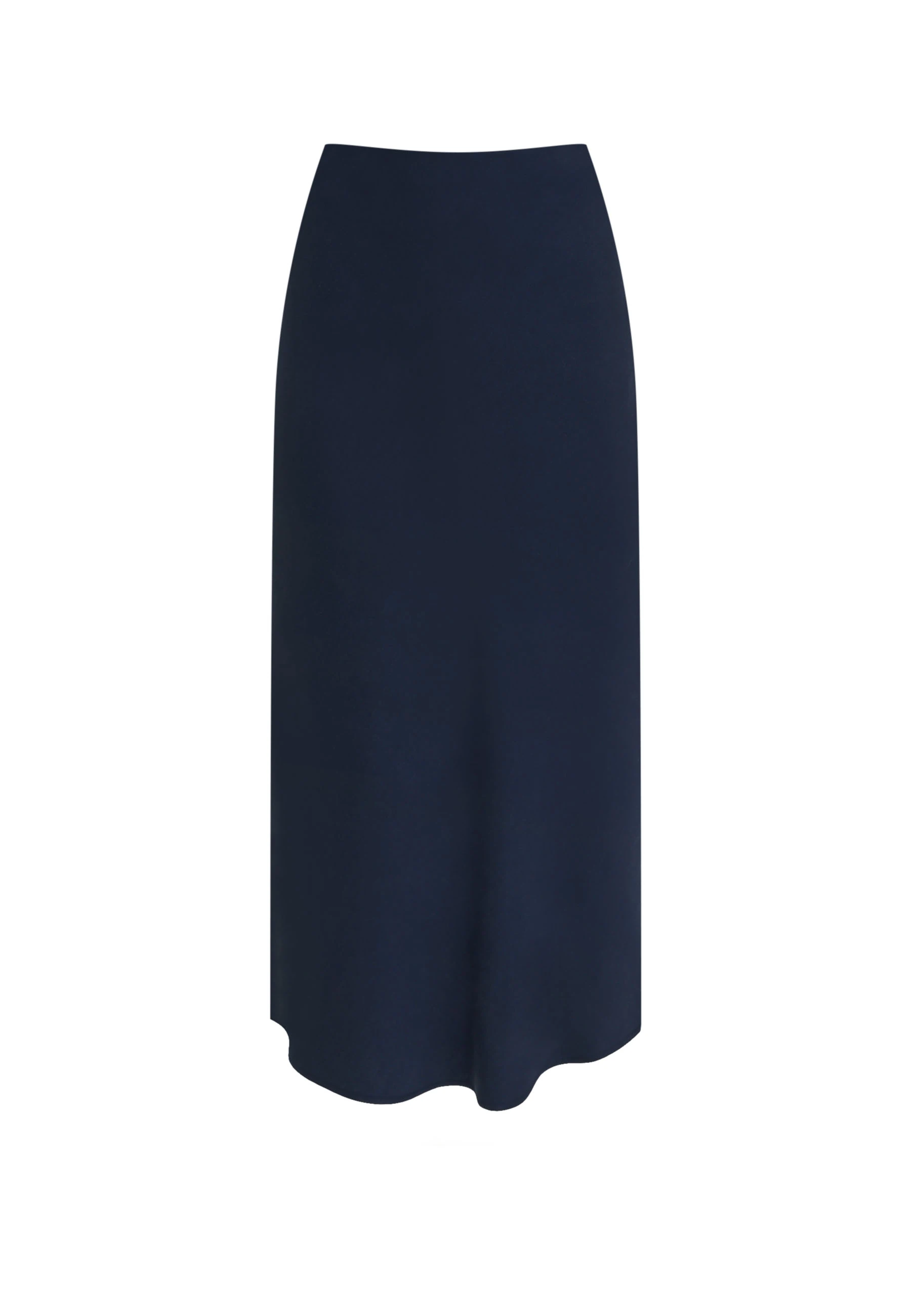 Navy blue midi skirt