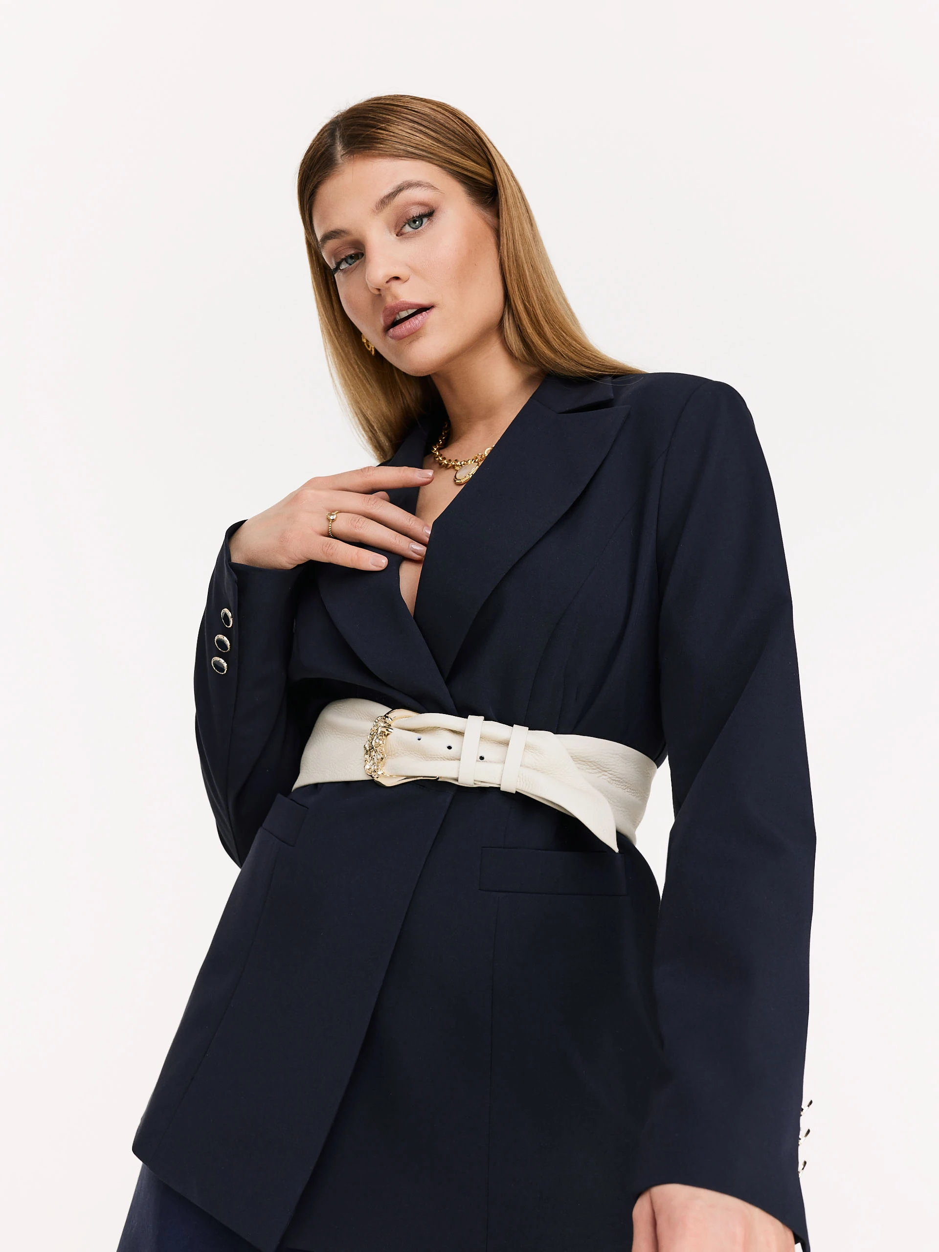 Elegant one-button waist jacket