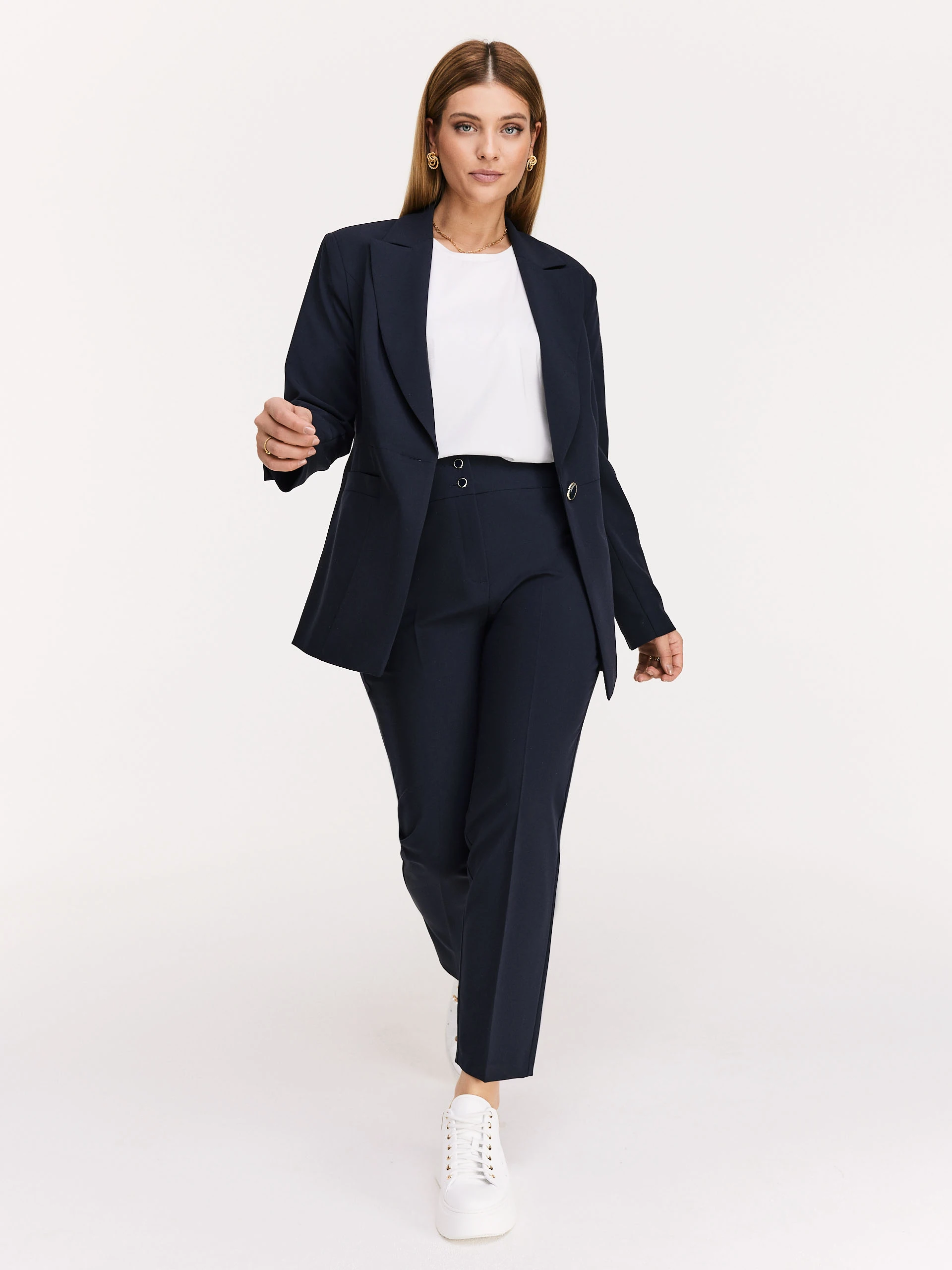 Elegant one-button waist jacket