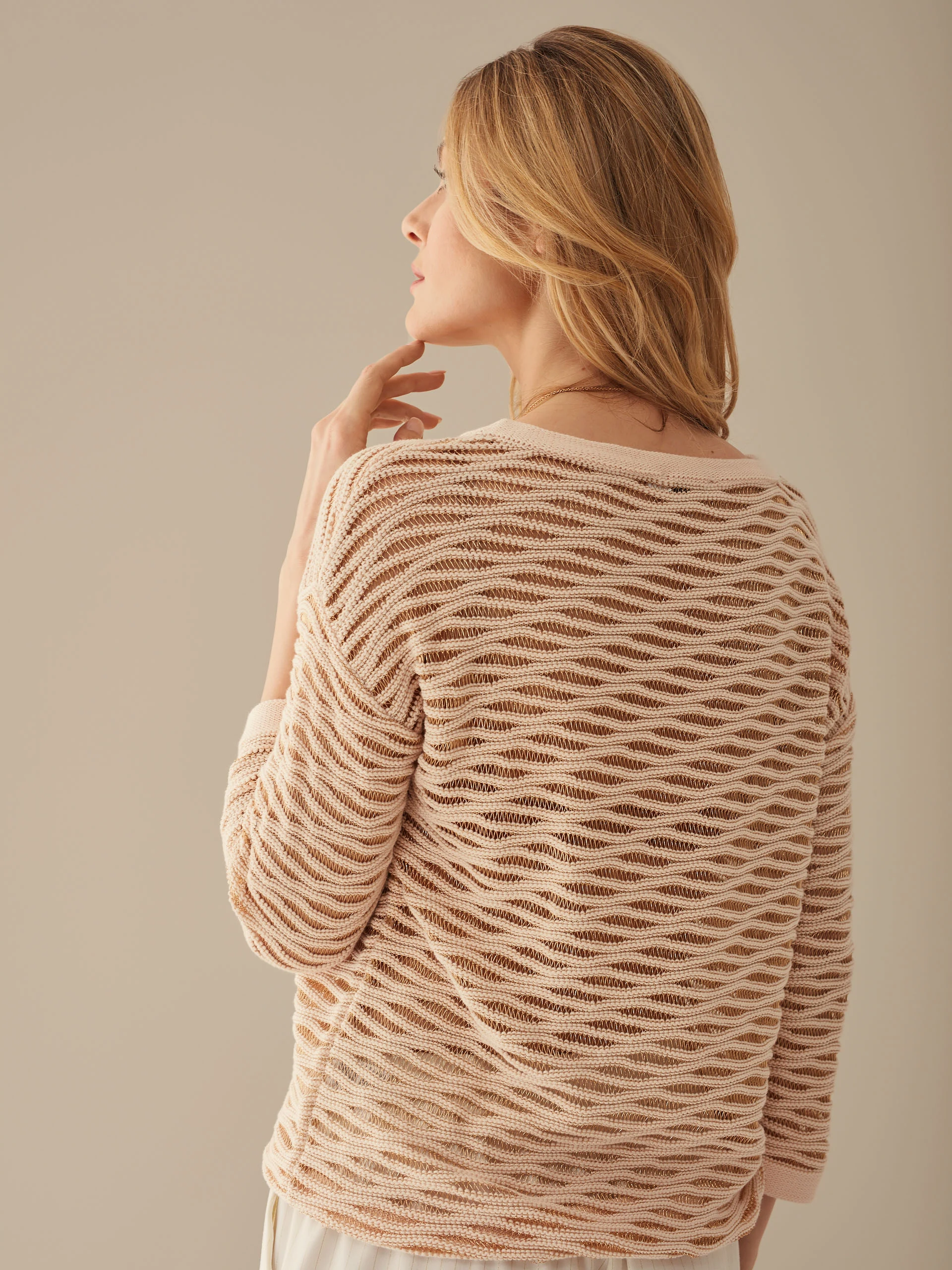 FLOCKED SWEATER