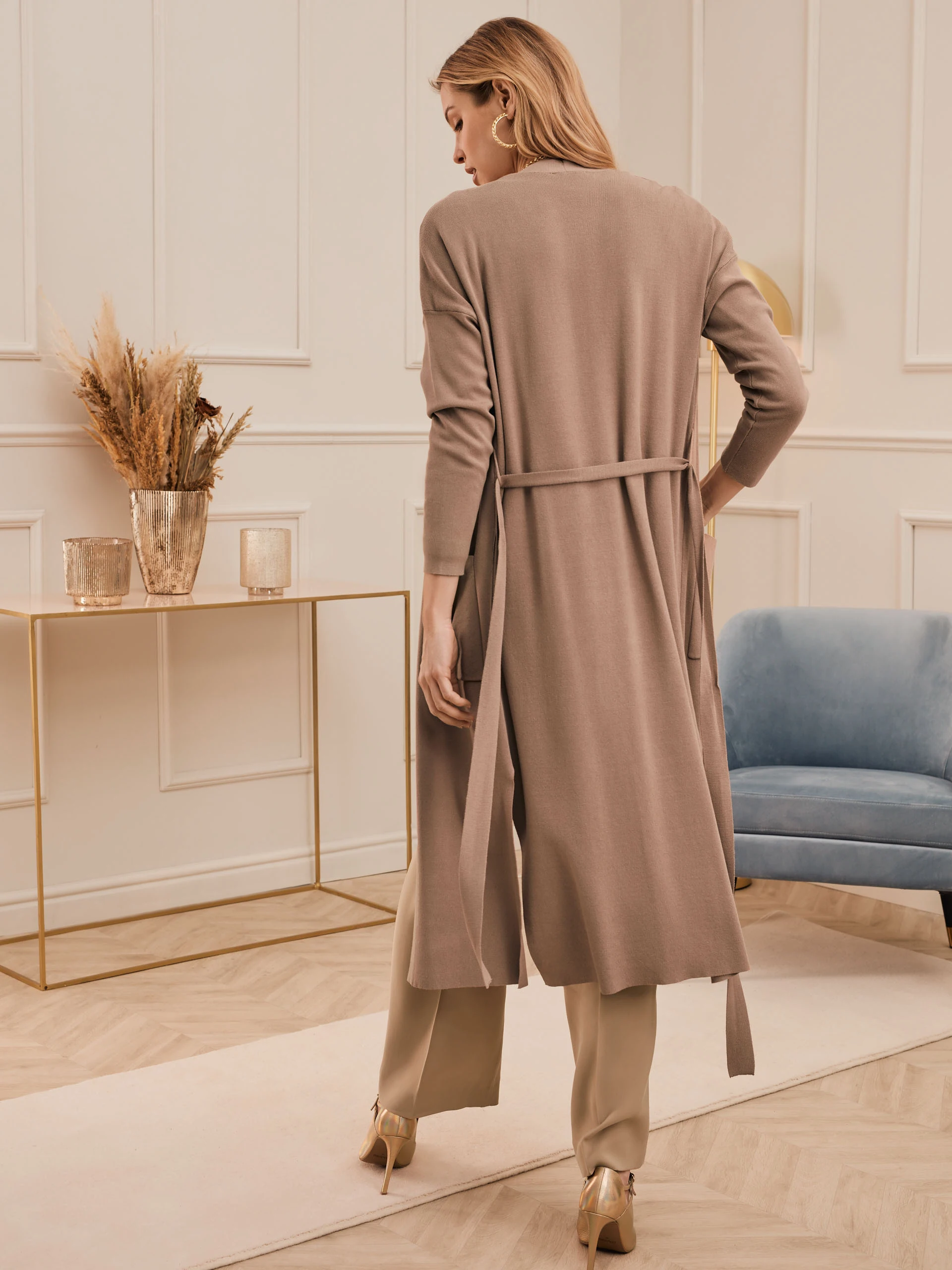 BEIGE LONG CARDIGAN