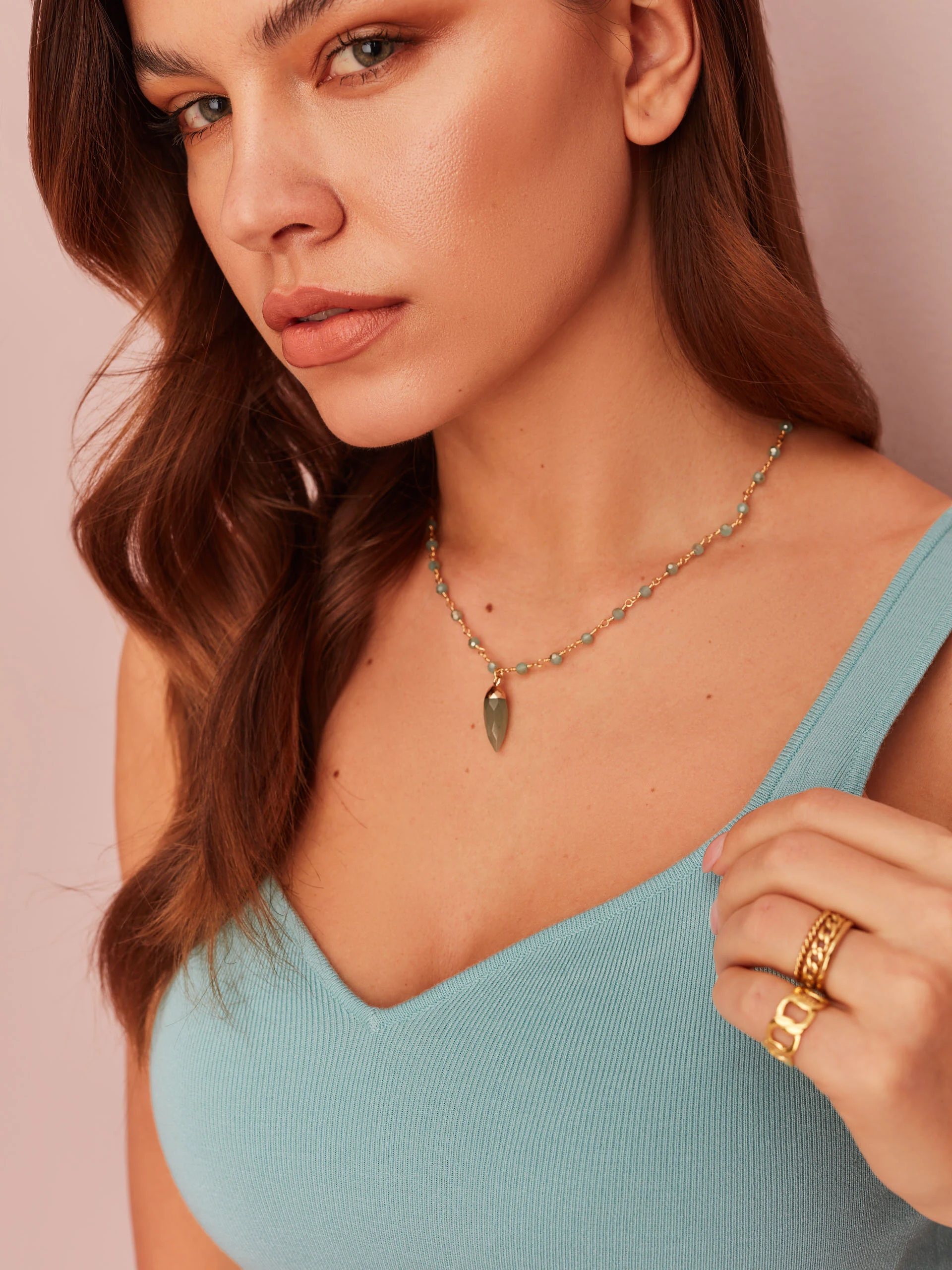 TURQUOISE KNIT TOP
