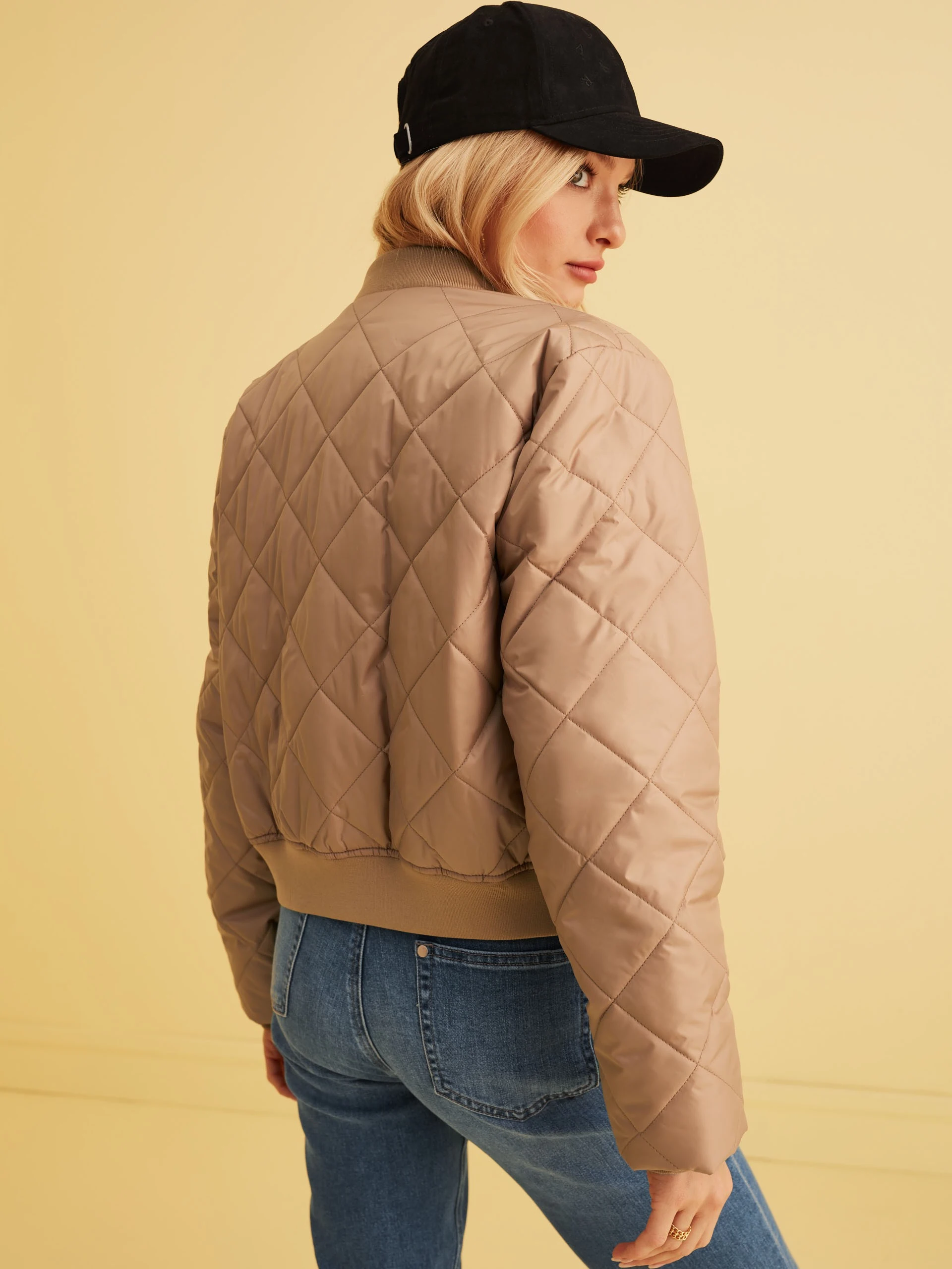 CARAMEL BOMBER JACKET