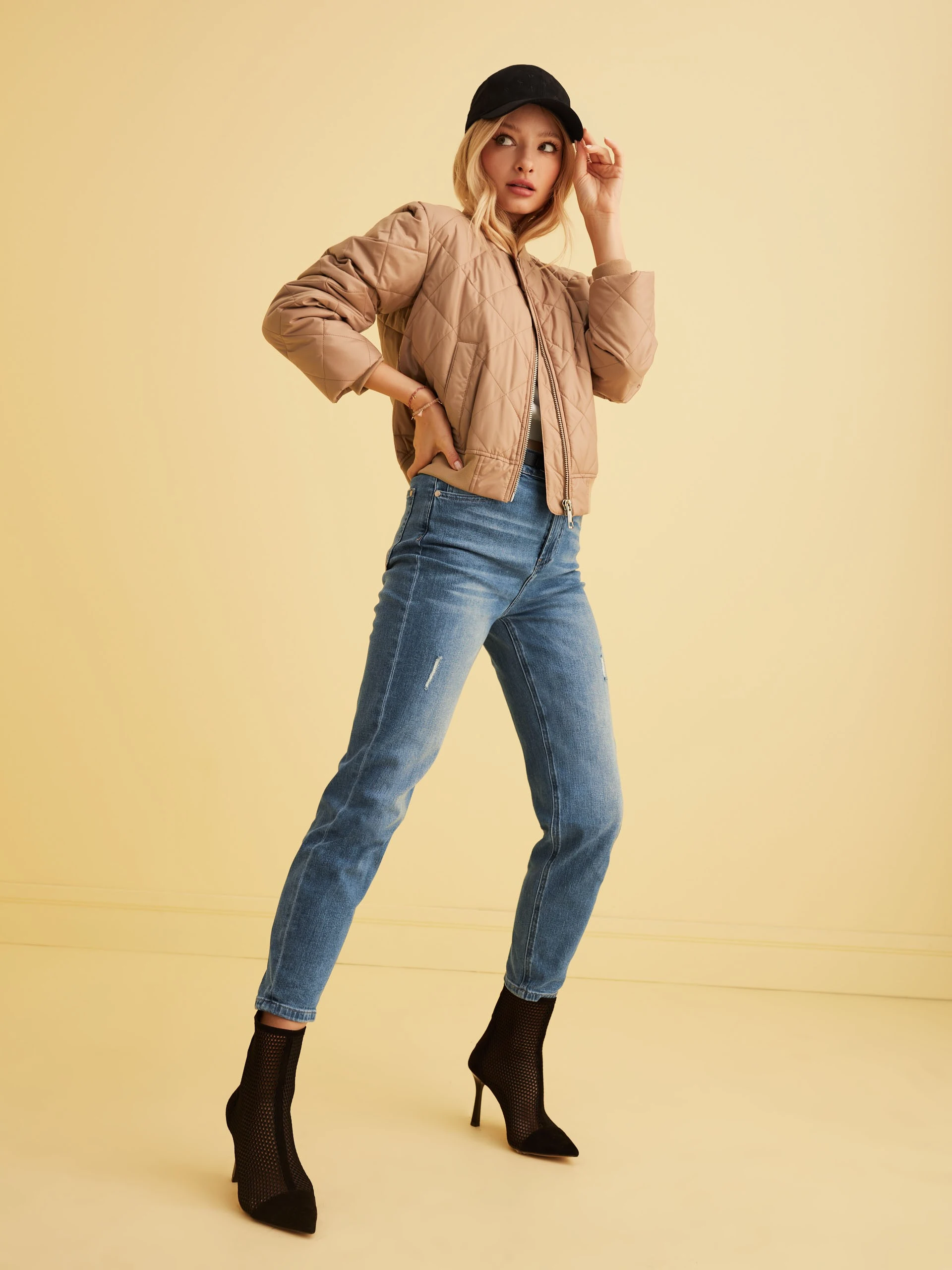 CARAMEL BOMBER JACKET