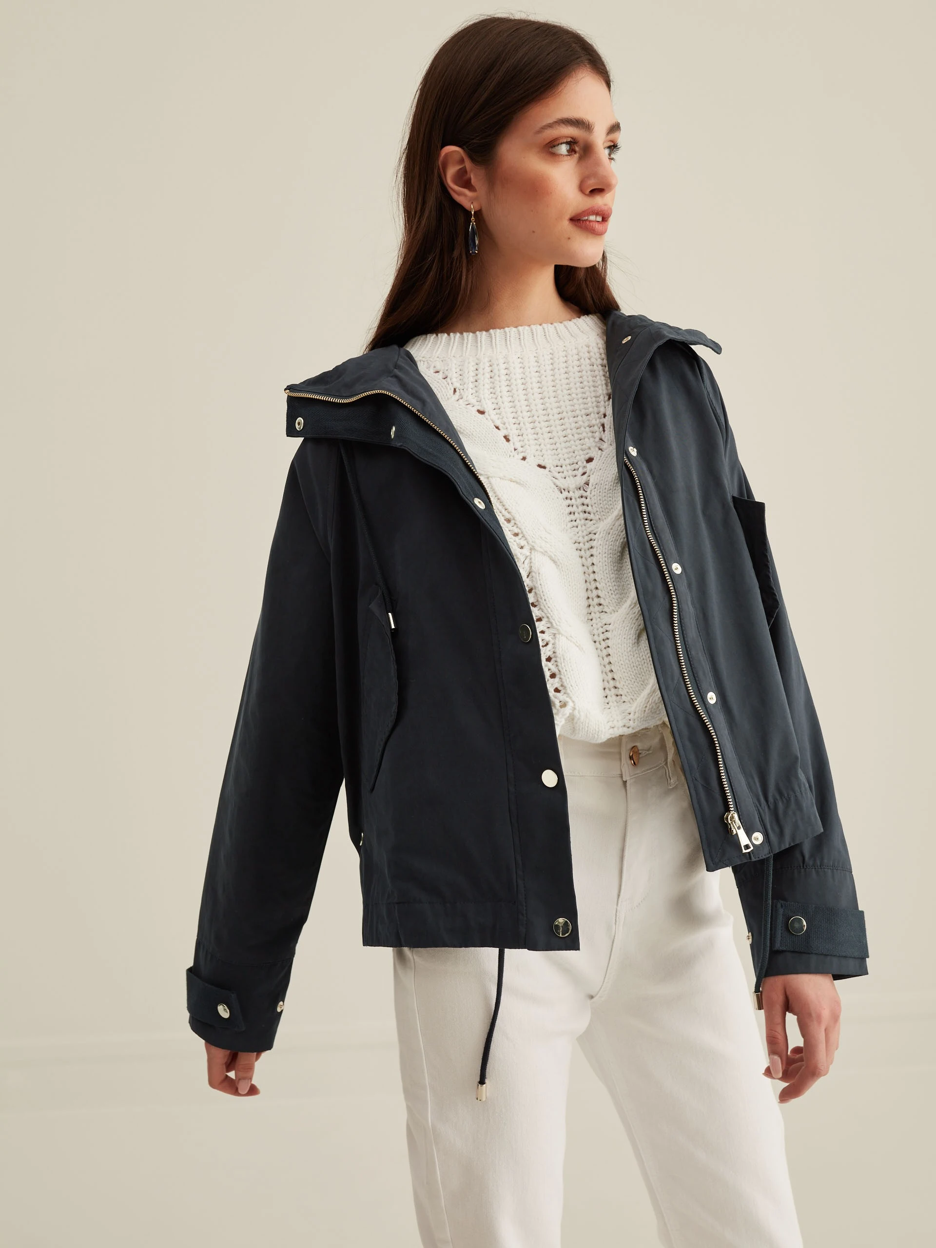 NAVY BLUE PARKA JACKET