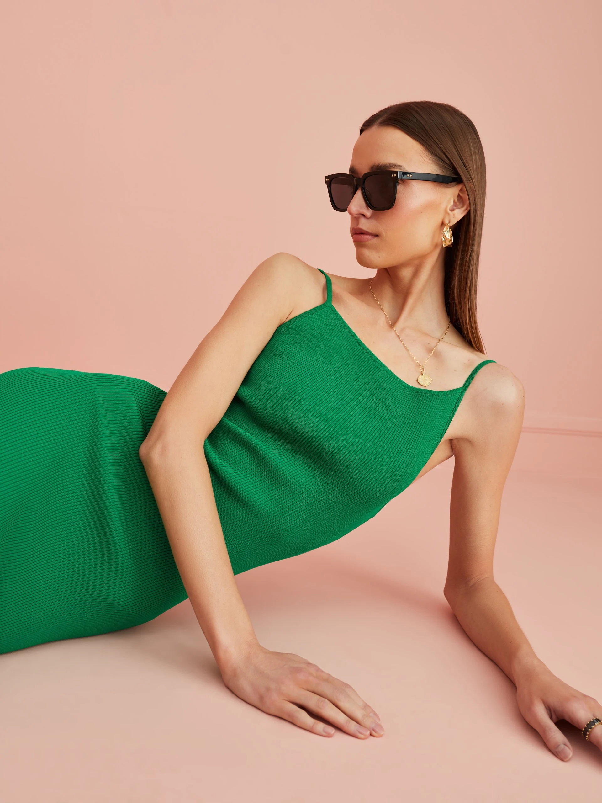 GREEN KNIT DRESS