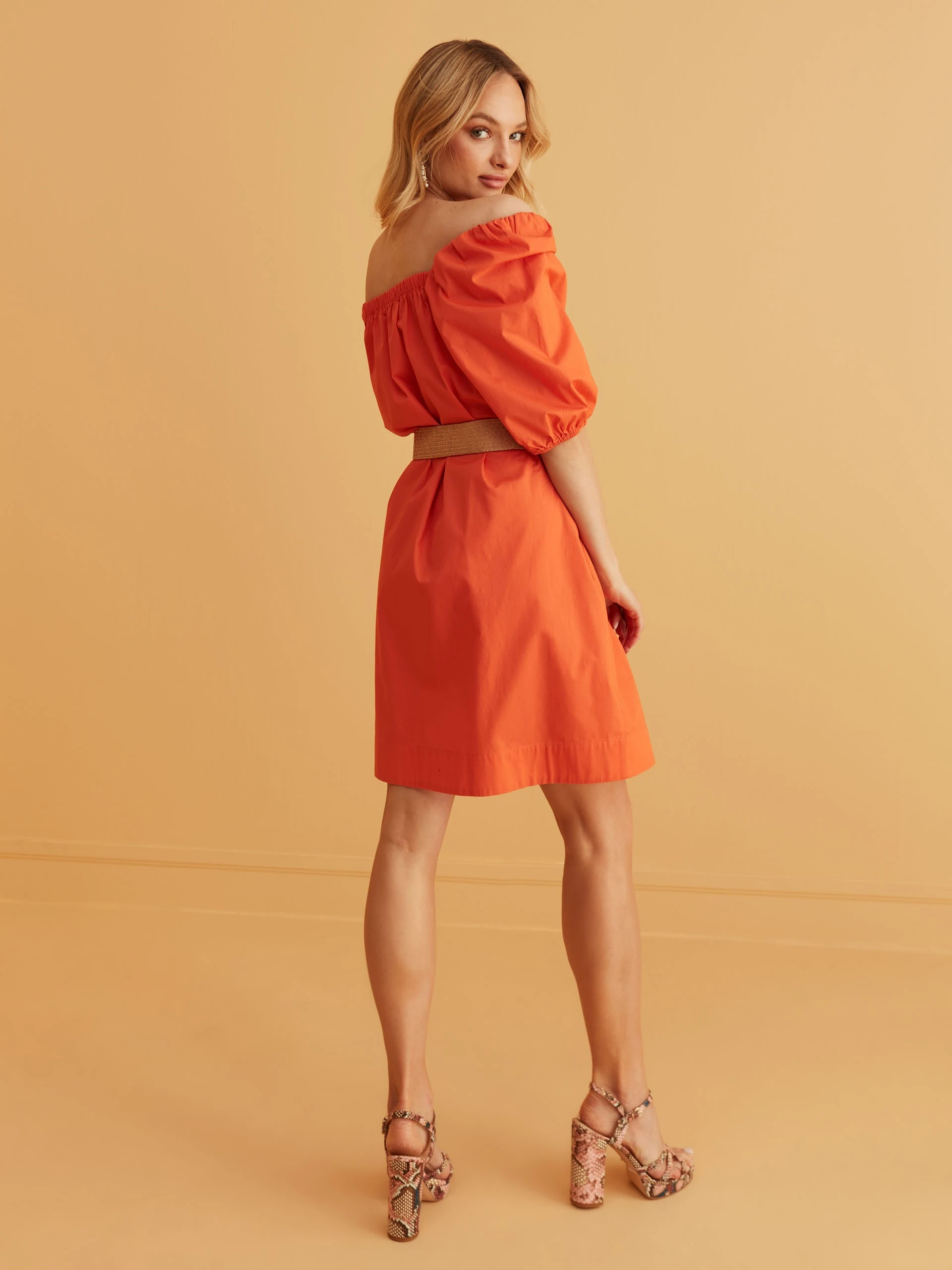 ORANGE COTTON DRESS